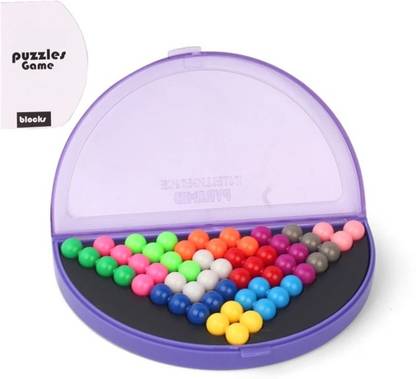 Jesal Bead Puzzle Game For Kids Pyramid Plate 174 Challenges IQ Pearl Stacking Games