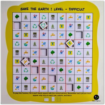 ilearnngrow Save the earth Difficult Sudoku Puzzles
