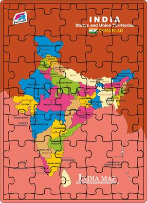 Fast Rush India map Educational Puzzle for kids