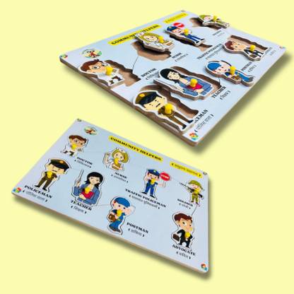 CHI-CHIMPU TOYS Kids Learning Puzzle Student Learning Puzzle Sets (Community Helper Puzzle)