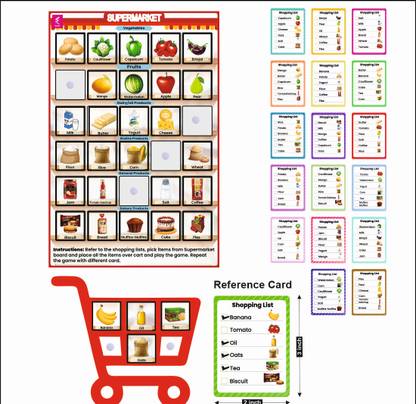 WISSEN Wooden Supermarket Velcro Chart Activity game
