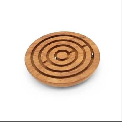 Mittimate Wooden Maze & Labyrinth 6 Inch Puzzle Game for Kids-Brain Teaser Indoor Activity