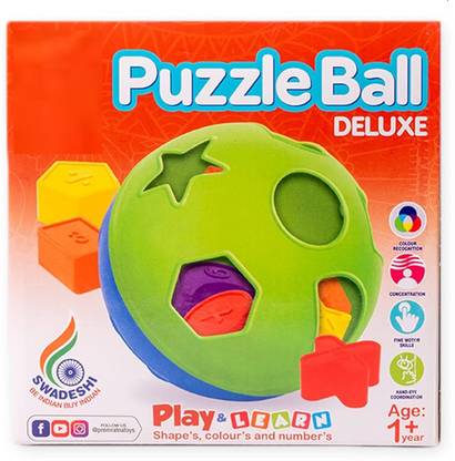 zokato Activity Puzzle Ball Toy, Shape Sorting Toys, Multicolor Stacking Ball