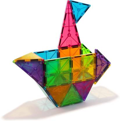 Magna Tiles Magnetic Building Toys, Clear Colors Set (32 Pieces)