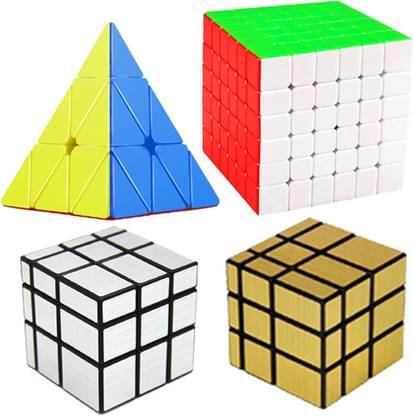 Vaniha Cube Combo of 6X6,Gold Mirror,Silver Mirror,Pyraminx HighSpeed Stickerless Cube