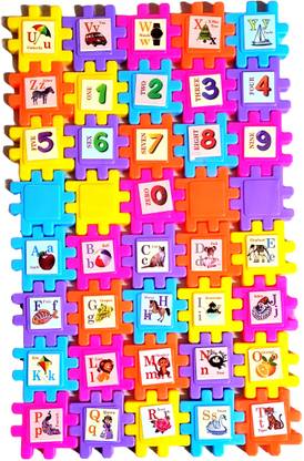 Quasar ABCD 123 Block Game Colorful Shape Locking Educational Building Block Game
