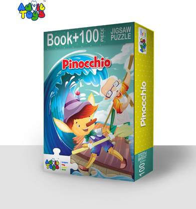 advit toys Pinocchio-Jigsaw Puzzle (100 Piece + Educational Fun Fact Book Inside)