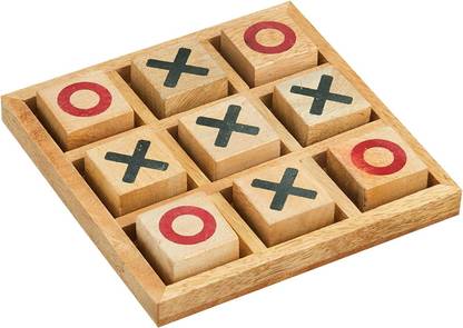 FORSIKHA Puzzle game Wooden Tic Tac Toe Game Educational Board Game zero cross Board Game