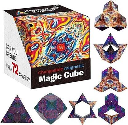 JAPSI Magic Cube | Magnetic Cube Puzzle Box | Transforms Into Over 70 Shapes