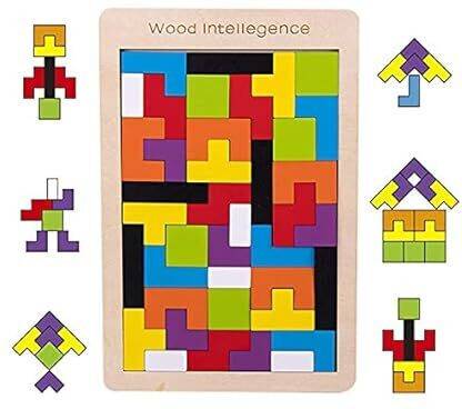 NTZ Wooden Brain Teaser Jigsaw Puzzle Russian Building Block Montessori