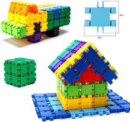 U SQUARE ENTERPRISE Assembly Stem Brick House Blocks Early Learning Educational Toy Set Brain Puzzle