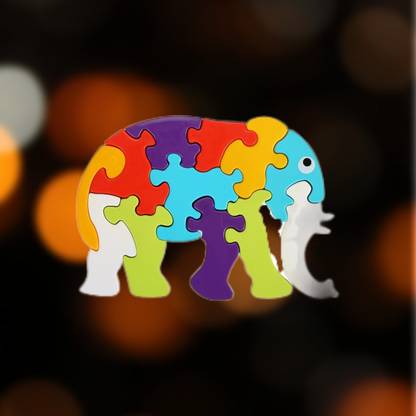 Kidsbuddy Elephant Shape Puzzle Building Blocks Non Toxic Block LC02.2099 Elephant Puzzle