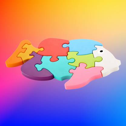 ENGITECH Fish Shape Puzzle Building Blocks Non Toxic Puzzle Blocks LC01.6868 Fish Puzzle