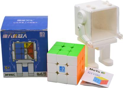 Hawkister MoYu Cube Robot Meilong 3M 3x3 Magnetic Cube Stickerless + Robot Toy Display Box