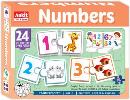 Ankit Toys & Games Numbers Puzzle Educational Toy 2 Piece Jigsaw Puzzle