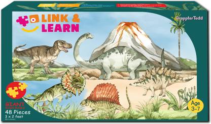 Grapplertodd Link & Learn Floor Puzzle - Dinosaur Park Edition