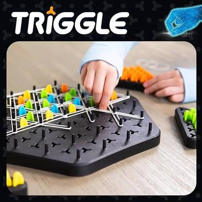 TOY HEAVEN Fat Brain Toys TriggleStretch Four to Score Fun Family Brainteaser Strategy Game