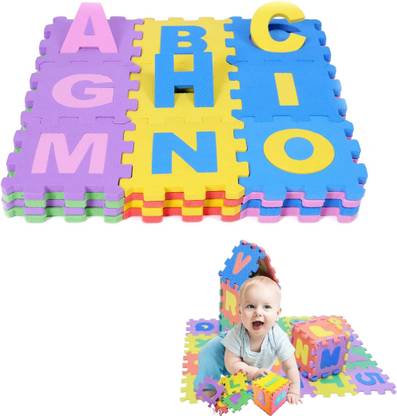 PANFIKH Puzzle Mat Alphabets for kids learning Puzzle Foam Abcd Mat for Kids - 4x4 Inch