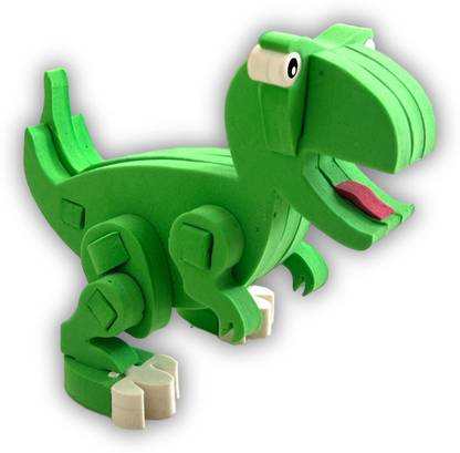 Kitoy Creations Build-Your-Own EVA Foam Dinosaur, Dinosaur Toys for Kids (T-Rex))