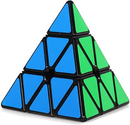 Hawkister QiYi Pyramid Black Base Pyraminx Speed Cube Smooth Turning Magic Puzzle