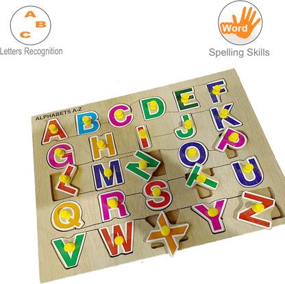 Poktum Best ABCD Blocks for Kids 3 Years Alphabets for Kids Learning Educational Toy