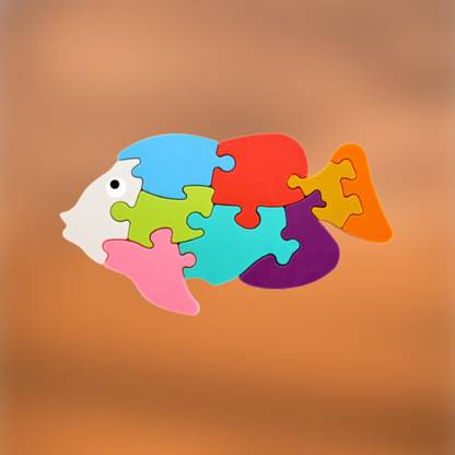 GODEX Fish Shape Puzzle Building Blocks Non Toxic Puzzle Blocks LC01.24 Fish Puzzle