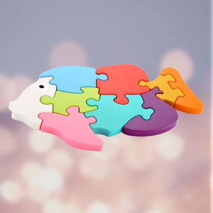 ENGITECH Fish Shape Puzzle Building Blocks Non Toxic Puzzle Blocks LC01.5403 Fish Puzzle