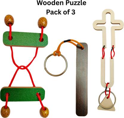 Villagers Combo of 3 Puzzles | Double Cross |Ring Block | Cross and Ring Puzzle