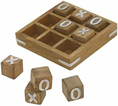 Pink Peony Wooden Tic Tac Toe Party & Fun Board Game