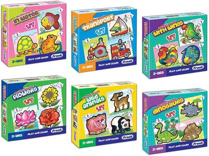 Frank Set of 6 First 3 in 1 Puzzles for Kids