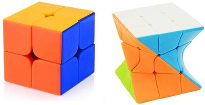 littlewish High Speed 2x2 and 3x3x3 Twister High Stability Puzzle Cubes Combo