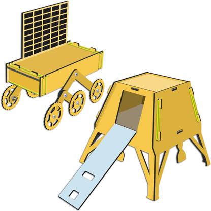 Kit4Curious Chandrayaan-3 Lander, Rover Golden model – School Science project with tutorials