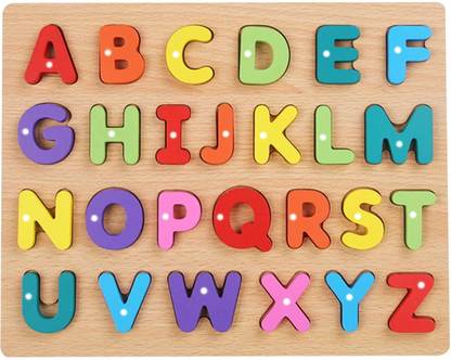 RITSKART Top Gift Wooden Educational learning A To Z English Alphabets Board Puzzle