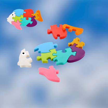 GODEX Fish Shape Puzzle Building Blocks Non Toxic Puzzle Blocks LC01.363 Fish Puzzle