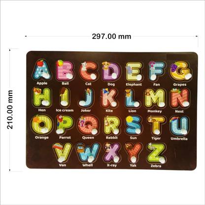 Childgossip Best ABCD Wooden Puzzle Educational Board Learning Toy for Kids