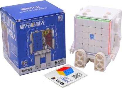 Hawkister MoYu Cube Robot Meilong 5M 5x5 Magnetic Cube Stickerless + Robot Toy Display Box