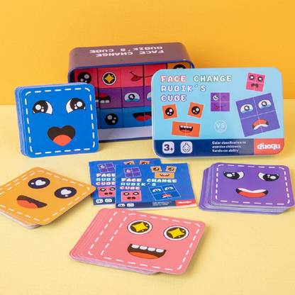 poksi Cube face Game for Kids | Expressions Matching Block Puzzle Toy Toddler Toy