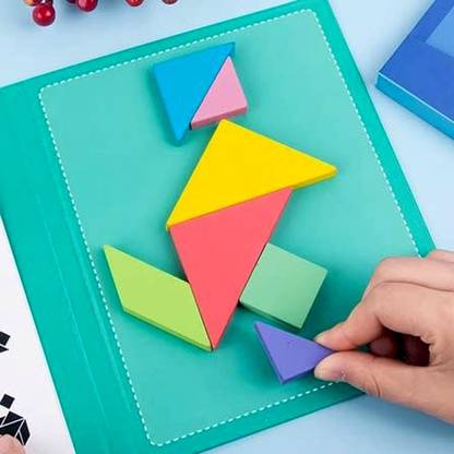 Ji And Ja Tangram Magnetic Puzzle Book Game Tangrams Jigsaw Shapes Dissection & Solution