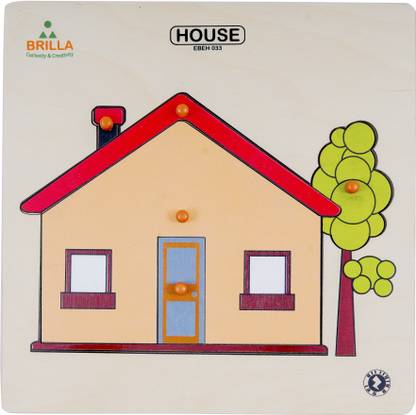 BRILLA Wooden Educational Pick & Fix Jigsaw Puzzle for kids House with Scan & Learn