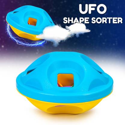 Ratnas UFO Shape Shorter (2185) Shape Sorter Disc For Infants (Assorted Colors)