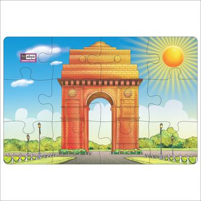 ABYZ India gate Jigsaw Puzzle for Kids of Age 3- Years and Up, 16 Pcs