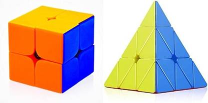 RPC99 2x2 And Pyraminx Pyramid Cube High Speed Stickerless Magic Cube