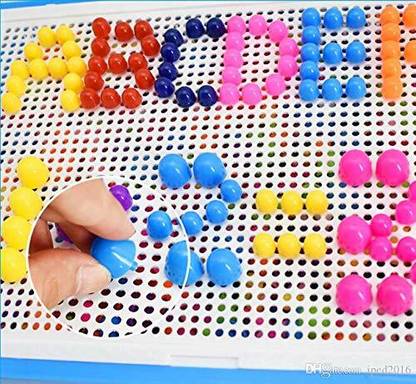 ANABGI Creative Jigsaw Puzzle Building Nails Blocks | Colorful Nails