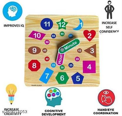 Shreevi Kids Telling Time Learning Clock for Analog & Digital Teaching