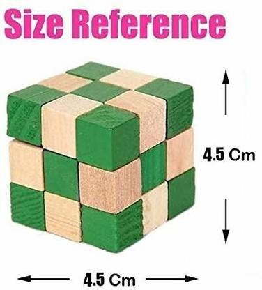 V India Wooden Snake Design Puzzle Cube for Your Kids to Improve Brain Activity