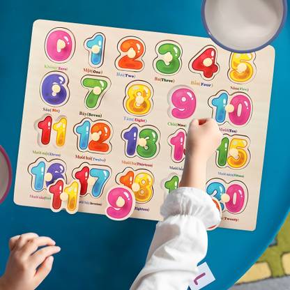ELEXN Top Creative Wooden Educational learning 1 To 20 math counting Board