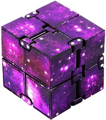 TRU TOYS Cube Fidget Toy Stress & Anxiety Relief Handheld Relaxing Cube, Purple