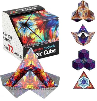 KHASALA BROTHERS 3D Changeable Magnetic Cube 3D Puzzle Shape Shifting Box Cubes Fidget Magic Cube