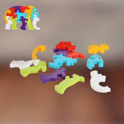 GODEX Elephant Shape Puzzle Building Blocks Non Toxic Block LC02.842 Elephant Puzzle