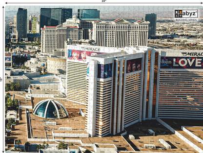 ABYZ Aerial view of the Mirage Hotels in Las Vegas, Nevada Puzzle Play and Learn
